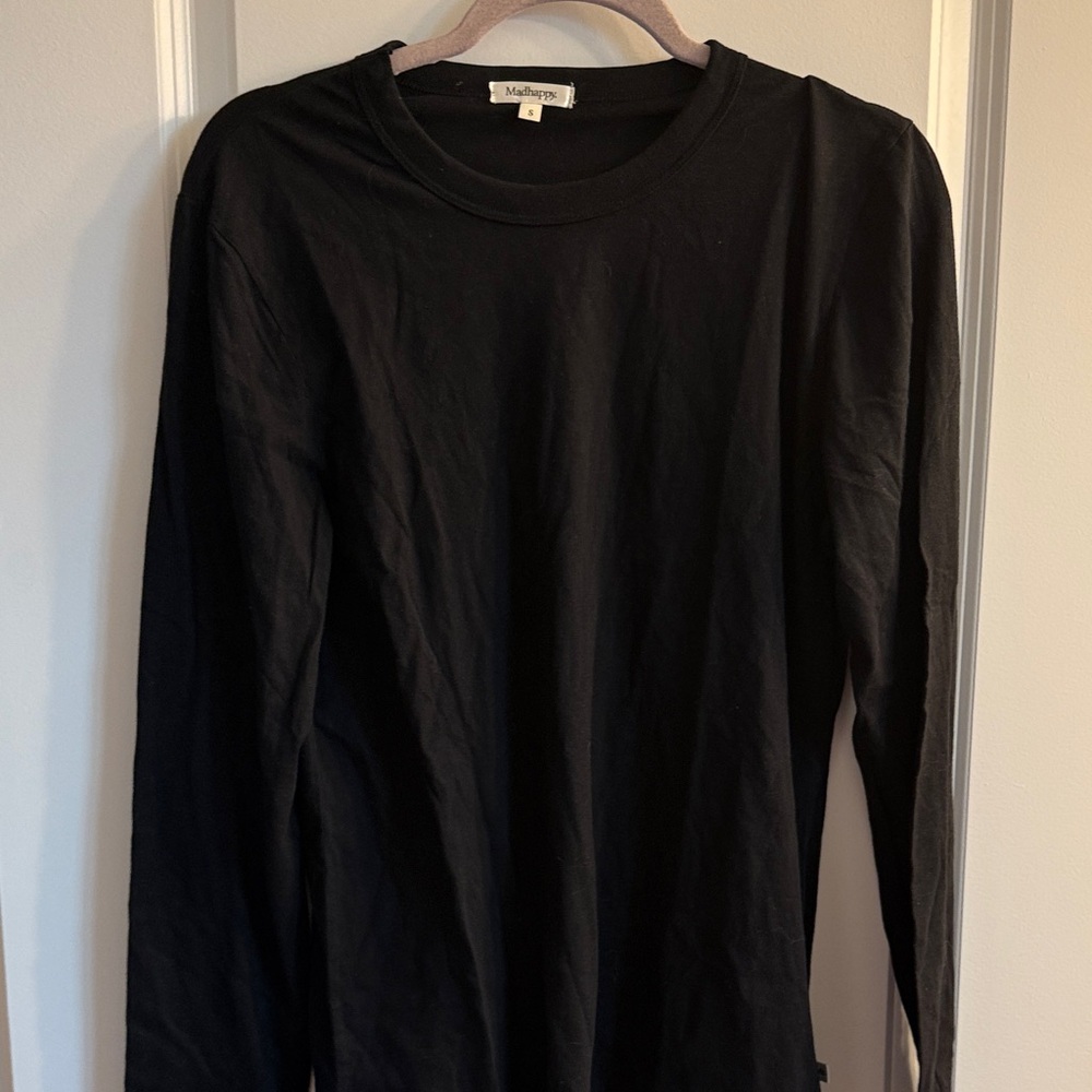 Madhappy Black Long-Sleeve Crewneck Tee S NWOT